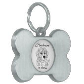 Bernese Mountain Dog Line Art Personalized Tag ペットネームタグ (正面左)
