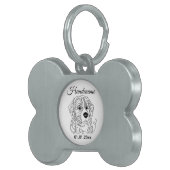 Bernese Mountain Dog Line Art Personalized Tag ペットネームタグ (正面右)