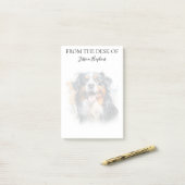 Bernese Mountain Dog Lover Monogrammed Dog ポストイット (デスク上)