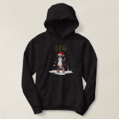 Bernese Mountain Dog Merry Christmas Berner Xmas C パーカ (デザイン正面)