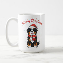 Bernese Mountain Dog Merry Christmas Doodle  コーヒーマグカップ