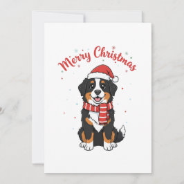 Bernese Mountain Dog Merry Christmas Doodle  シーズンカード