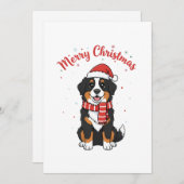 Bernese Mountain Dog Merry Christmas Doodle  シーズンカード (正面/裏面)