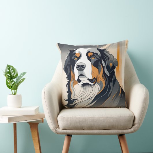 Bernese Mountain Dog Pillow クッション (椅子)