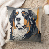 Bernese Mountain Dog Pillow クッション (ブランケット)