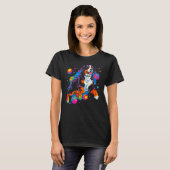 Bernese Mountain Dog Planet Space Tシャツ (正面フル)