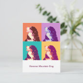 Bernese Mountain Dog Pop Art ポストカード (スタンド正面)