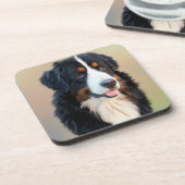 Bernese Mountain Dog Portrait コースター (左側)