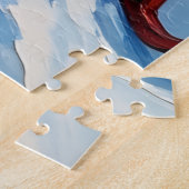 Bernese Mountain Dog Pulling Christmas Sled Hat ジグソーパズル (側面)