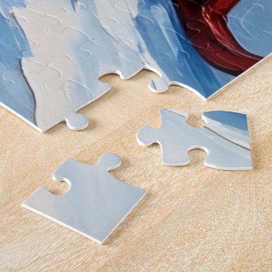 Bernese Mountain Dog Pulling Christmas Sled Hat ジグソーパズル (側面)