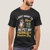 Bernese Mountain Dog Read Books Tシャツ (正面)