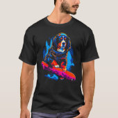 Bernese Mountain Dog Snowboard Tシャツ (正面)