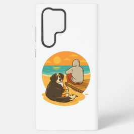 Bernese Mountain Dog Sunset Beach Companion Samsung Galaxy S22 Ultraケース