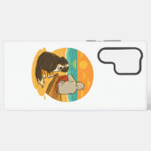 Bernese Mountain Dog Sunset Beach Companion Samsung Galaxyケース (裏面横)