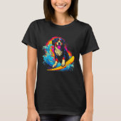 Bernese Mountain Dog Surfer Tシャツ (正面)