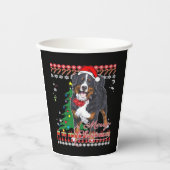 Bernese Mountain Dog Ugly Christmas Sweater Shirt 紙コップ (正面)