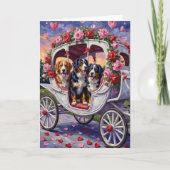 Bernese Mountain Dog Valentine's Day カード (正面)