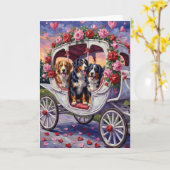 Bernese Mountain Dog Valentine's Day カード (黄色い花)