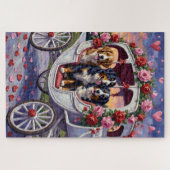 Bernese Mountain Dog Valentine's Day ジグソーパズル (横)