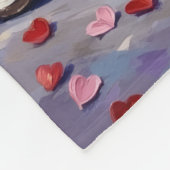 Bernese Mountain Dog Valentine's Day フリースブランケット (角)