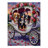 Bernese Mountain Dog Valentine's Day ポスター (正面)