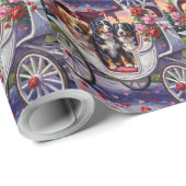 Bernese Mountain Dog Valentine's Day ラッピングペーパー (ロールコーナー)