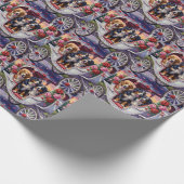 Bernese Mountain Dog Valentine's Day ラッピングペーパー (角)