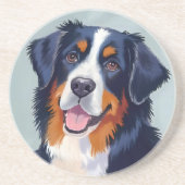Bernese Mountain Dog | Watercolor Painting コースター (正面)