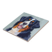 Bernese Mountain Dog | Watercolor Painting タイル (側面)