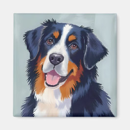 Bernese Mountain Dog | Watercolor Painting マグネット