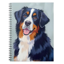Bernese Mountain Dog | Watercolor Pet ノートブック