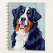 Bernese Mountain Dog | Watercolor Pet プランナー手帳 (正面)