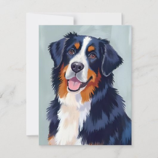 Bernese Mountain Dog | Watercolor Pet Card (正面)