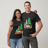 Bernese Mountain Dog Wearing Christmas Hat Tree Li Tシャツ (ユニセックス)