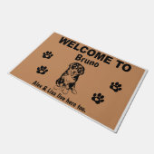 Bernese Mountain Dog Welcome Home Personalized     ドアマット (アングル)
