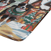 Bernese Mountain Dogs Christmas Snow Holiday カッティングボード (角)