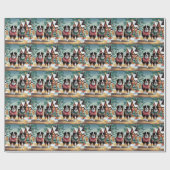 Bernese Mountain Dogs Christmas Snow Holiday ラッピングペーパー (フラット)