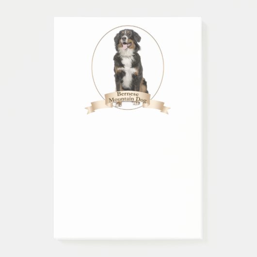 Bernese Mt.犬のポスト・イット ポストイット (正面)