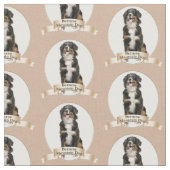 Bernese Mt.犬の生地 ファブリック (クローズアップ)