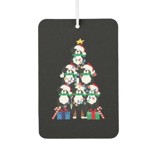 Bernese Mt Dog Puppy Christmas Tree Classic T-Shir カーエアーフレッシュナー (正面)