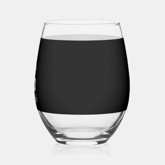 Bernese Mt Dog Puppy Christmas Tree Classic T-Shir ステムなしワイングラス (左)