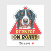 Bernese On Board Mountain Dog Red Traffic Sign シール (シート)