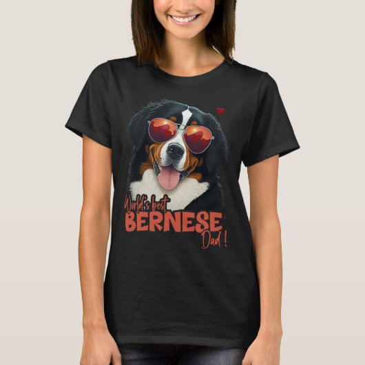 Bernesemountaindog With Heartdecoration Best Berne Tシャツ (正面)