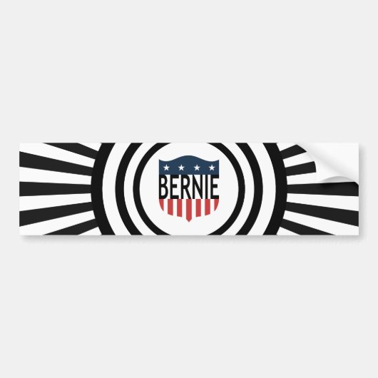 BERNIEの星とストライプ バンパーステッカー (正面)