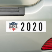BERNIEの星とストライプ バンパーステッカー (車上)