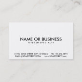 BERNIEの星とストライプ 名刺 (裏面)