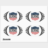 BERNIEの星とストライプ 楕円形シール (シート)