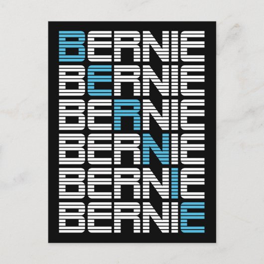 BERNIEサンダーステキストスタック ポストカード (正面)