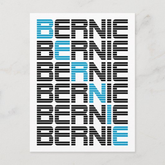 BERNIEサンダーステキストスタック ポストカード (正面)