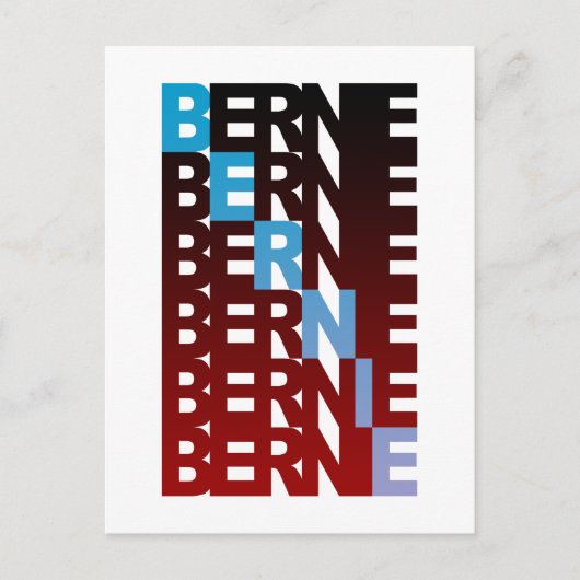 BERNIEサンダーテキストBern ポストカード (正面)